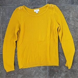 LOFT Mustard Yellow Crew Neck Sweater